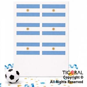 STICKERS BANDERAS AUTOADHESIVOS PARA ROSTRO FACE X 12 UNIDADES